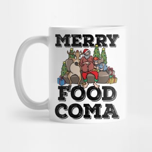 Foodie Gifts Food Coma Funny Christmas Pun Santa Claus Mug